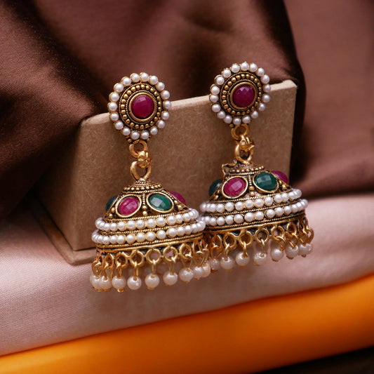 Spatular Traditional Antique Earrings – Classic Ethnic Earrings for Women & Girls