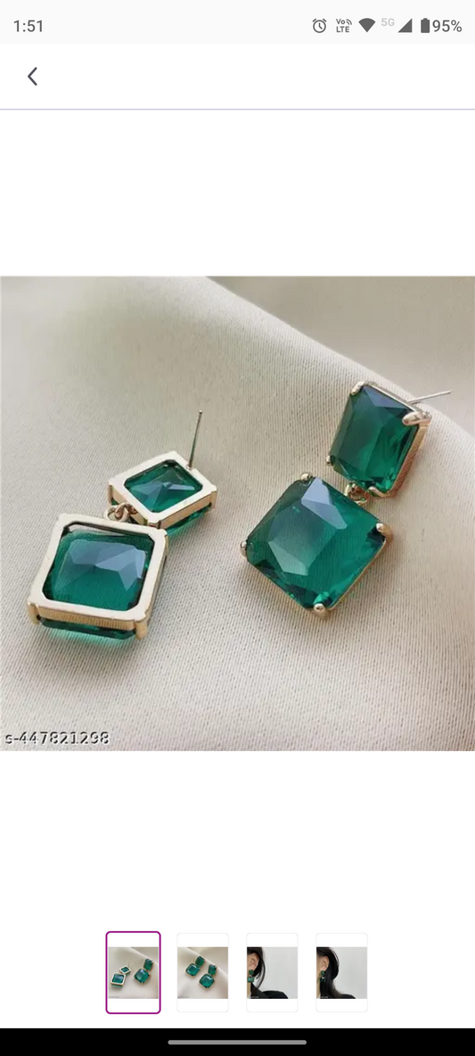 Amber Earrings Gold – Large Stud Statement Earrings