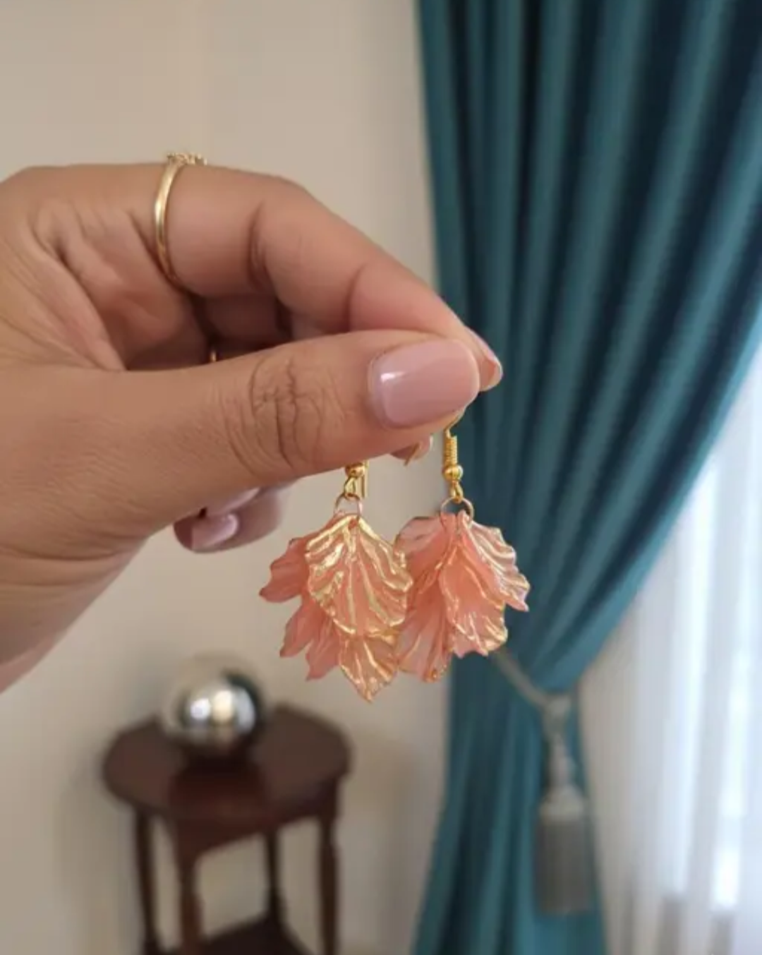 Pack of 6 Pairs Gold Plated Leaf Chandelier Earrings for Women & Girls | Lightweight Plastic Base | Party & Daily Wear Combo Set