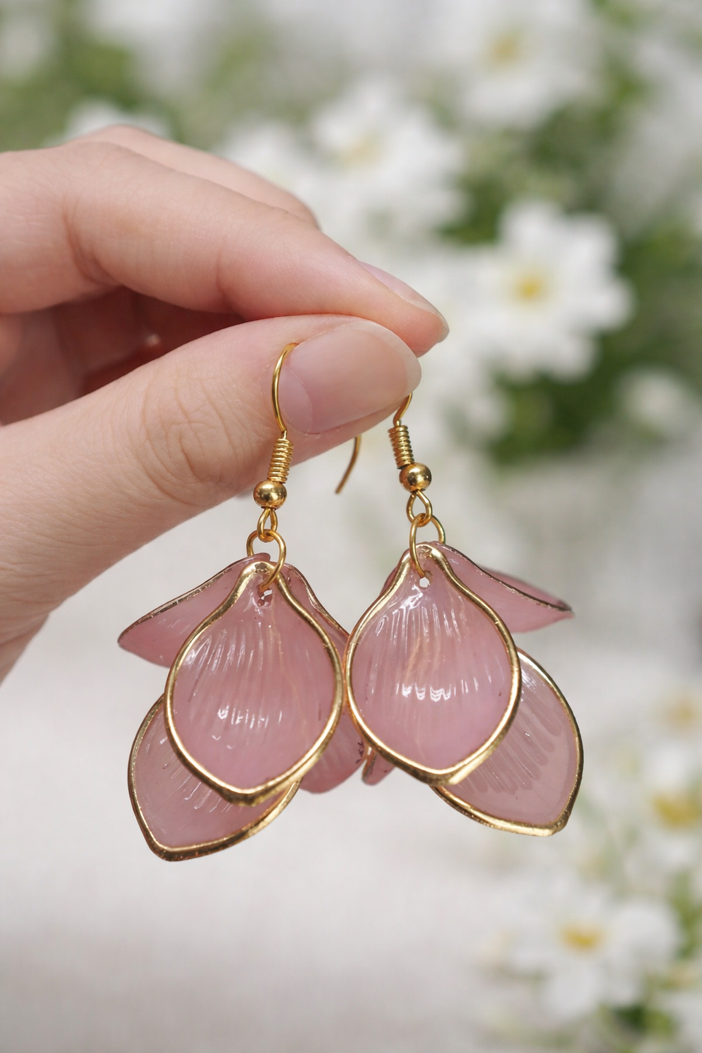 Pack of 6 Pairs Stylish Gold Plated Drop Earrings for Women & Girls | Lightweight Plastic Base with Artificial Stones