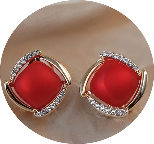 Rappersshop Daily & Party Wear Stud + Drop Alloy-Brass Earring Set – Trendy Women’s Danglers & Studs Combo