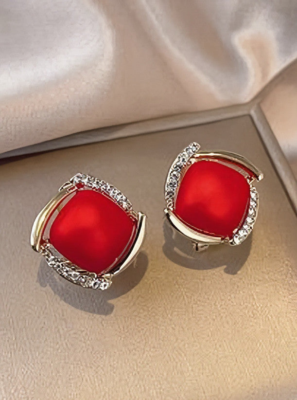 Rappersshop Daily & Party Wear Stud + Drop Alloy-Brass Earring Set – Trendy Women’s Danglers & Studs Combo