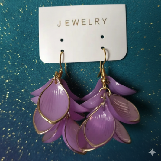 Pack of 6 Pairs Stylish Gold Plated Drop Earrings for Women & Girls | Lightweight Plastic Base with Artificial Stones