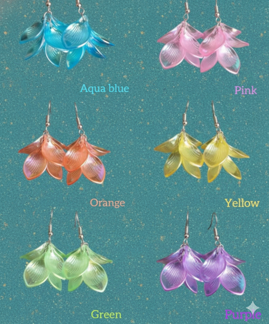 Pack of 6 Pairs Stylish Gold Plated Drop Earrings for Women & Girls | Lightweight Plastic Base with Artificial Stones