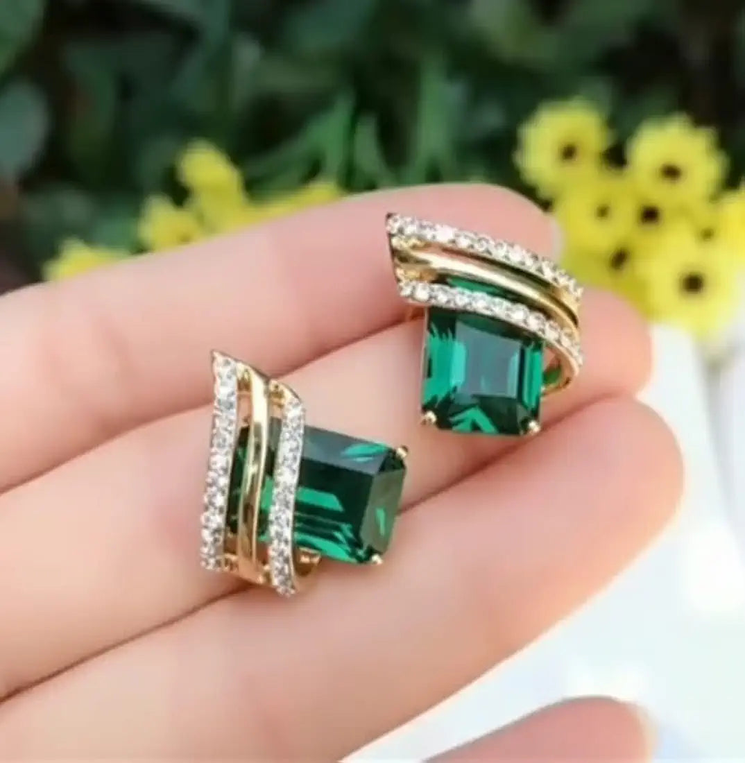 Harinika Elegant Gold Plated Earrings Sparkling Fashion Jewellery