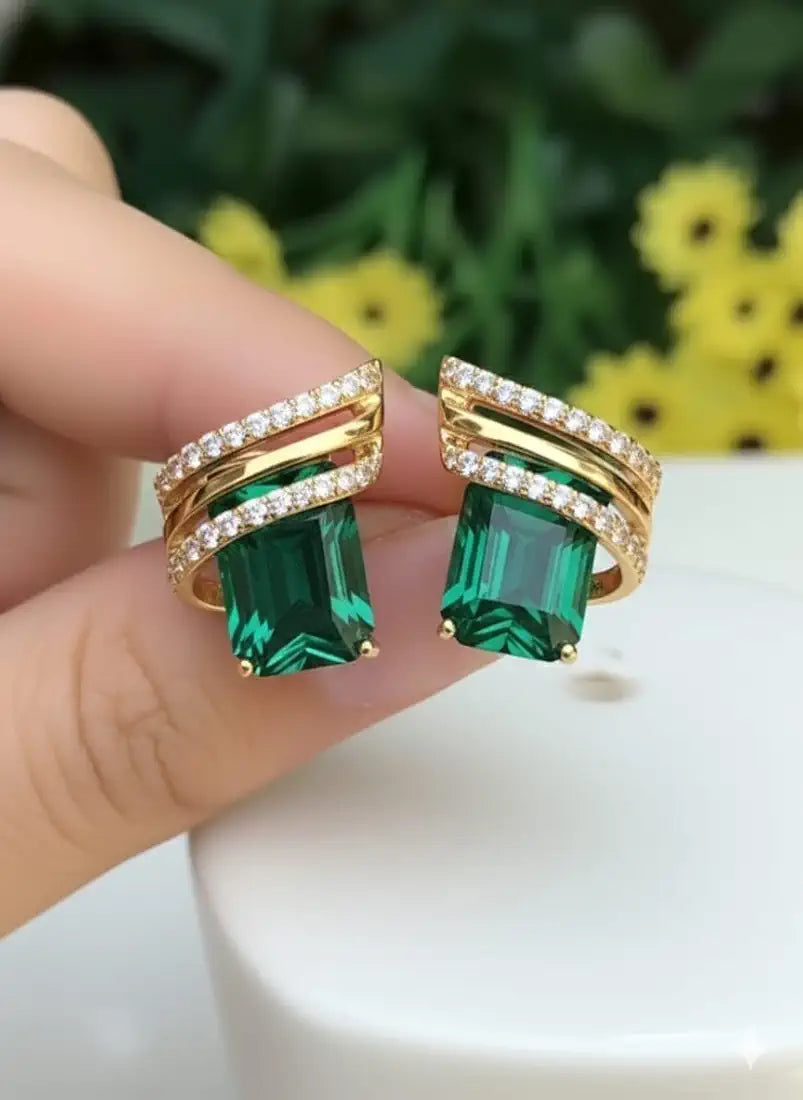 Harinika Elegant Gold Plated Earrings Sparkling Fashion Jewellery