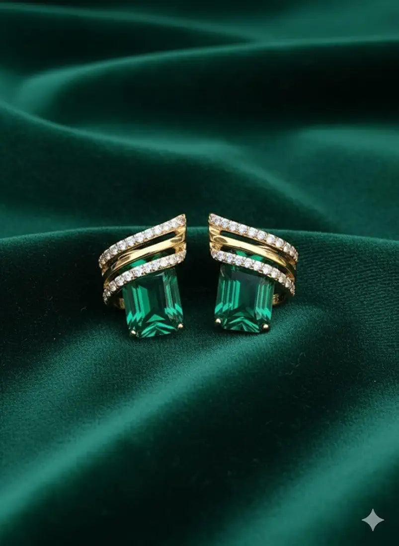 Harinika Elegant Gold Plated Earrings Sparkling Fashion Jewellery