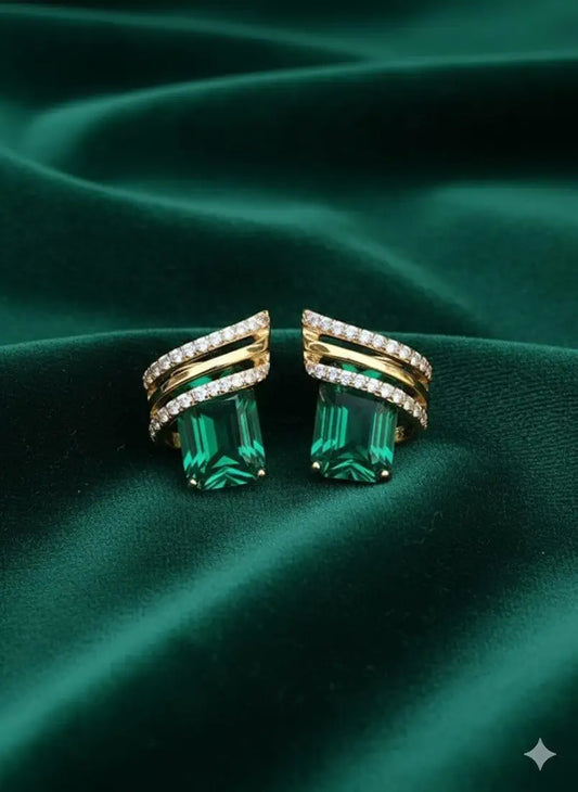 Harinika Elegant Gold Plated Earrings Sparkling Fashion Jewellery