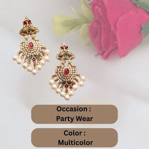 Elegant Designer Peacock-Style Jhumka Earrings | Gold-Plated Traditional & Party Wear Jhumkas for Women