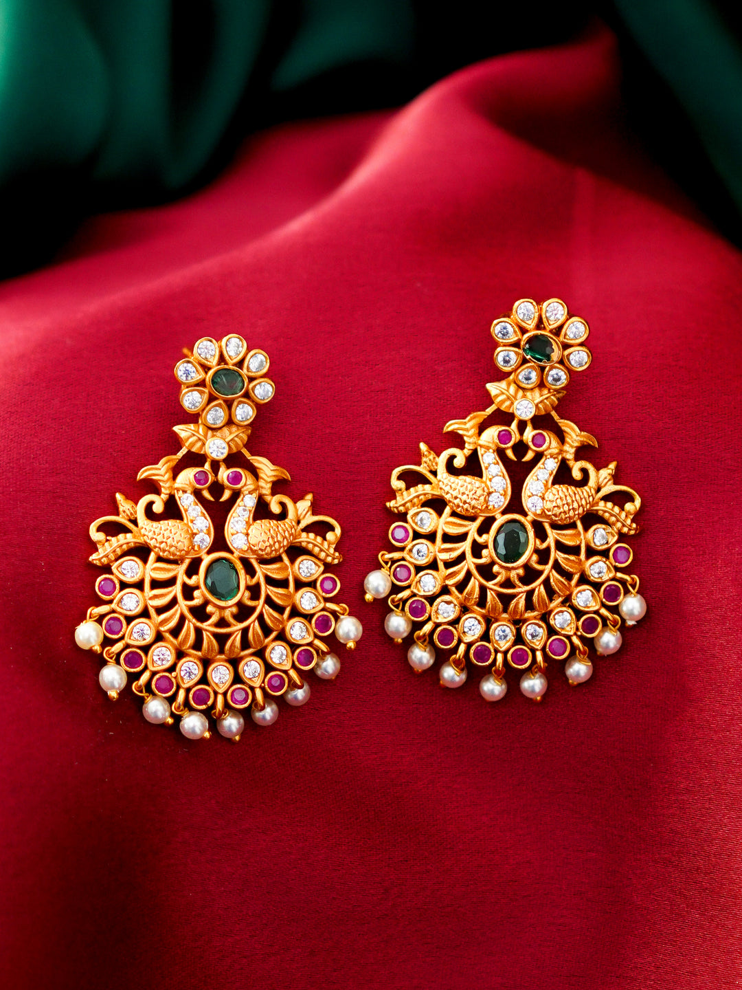 Gold-Plated Alloy Stud Earrings for Women & Girls | Elegant Everyday Wear Studs