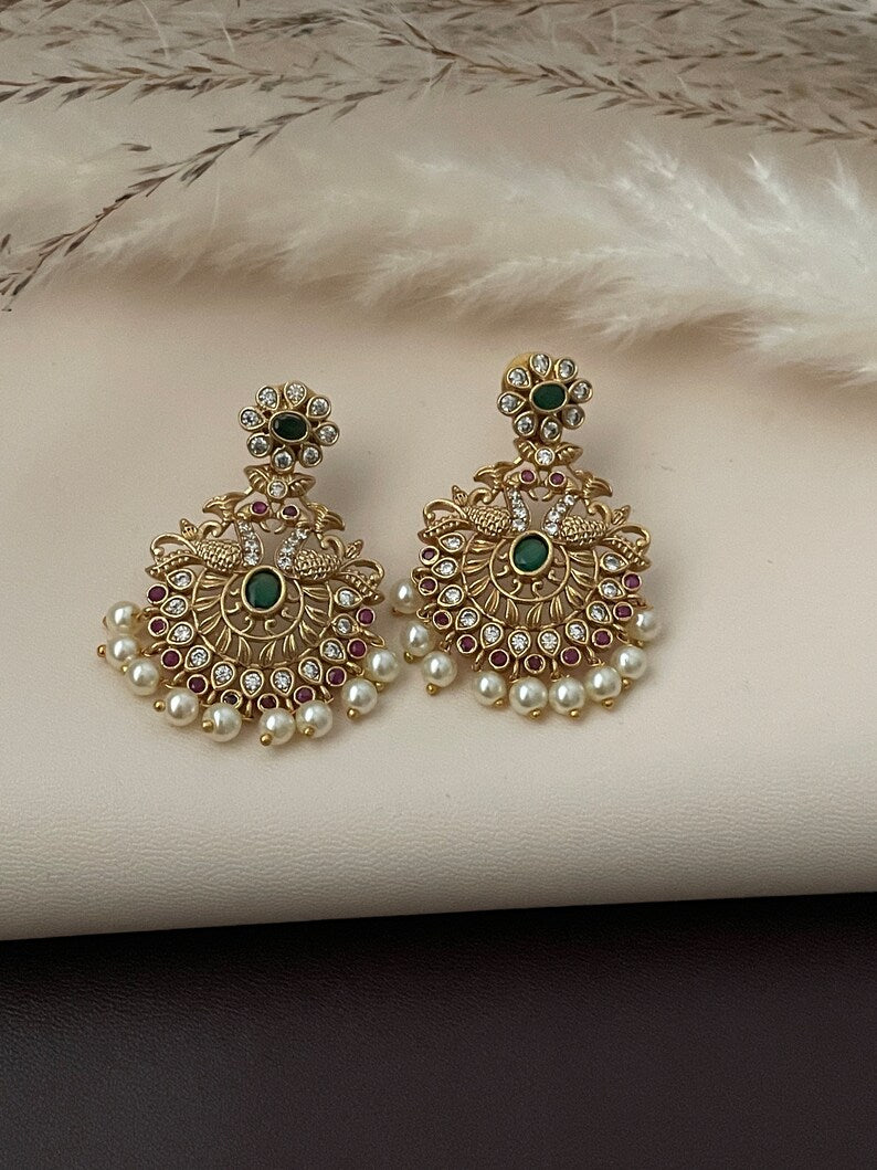 Gold-Plated Alloy Stud Earrings for Women & Girls | Elegant Everyday Wear Studs