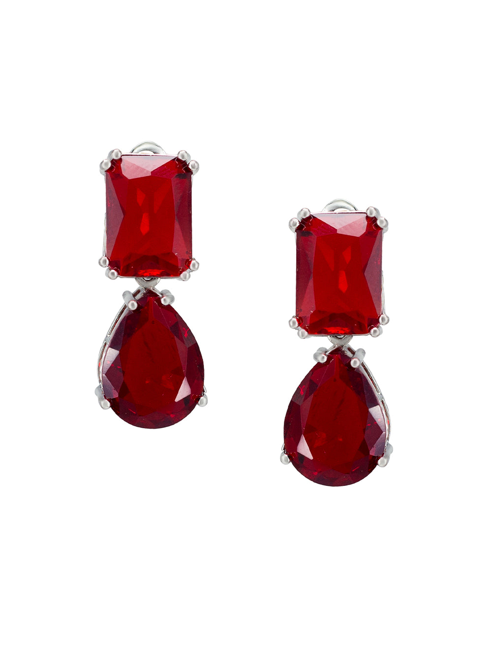 TRP Exquisite Ruby Red Dangler Earrings – A Touch of Glamour Red Alloy Drops & Stud Earrings