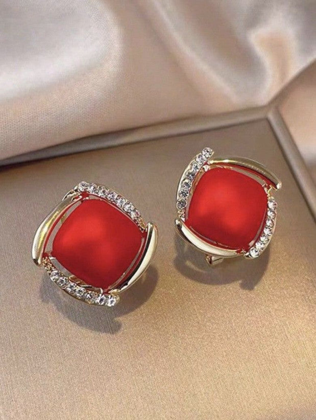 Rappersshop Daily & Party Wear Stud + Drop Alloy-Brass Earring Set – Trendy Women’s Danglers & Studs Combo