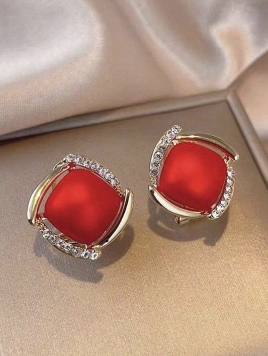 Rappersshop Daily & Party Wear Stud + Drop Alloy-Brass Earring Set – Trendy Women’s Danglers & Studs Combo