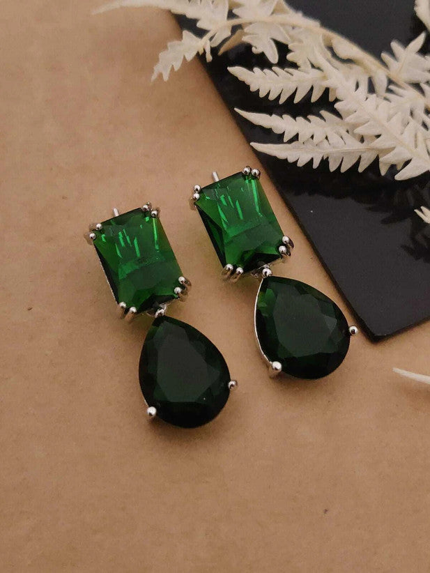 TRP Exquisite Ruby Red Dangler Earrings – A Touch of Glamour Red Alloy Drops & Stud Earrings